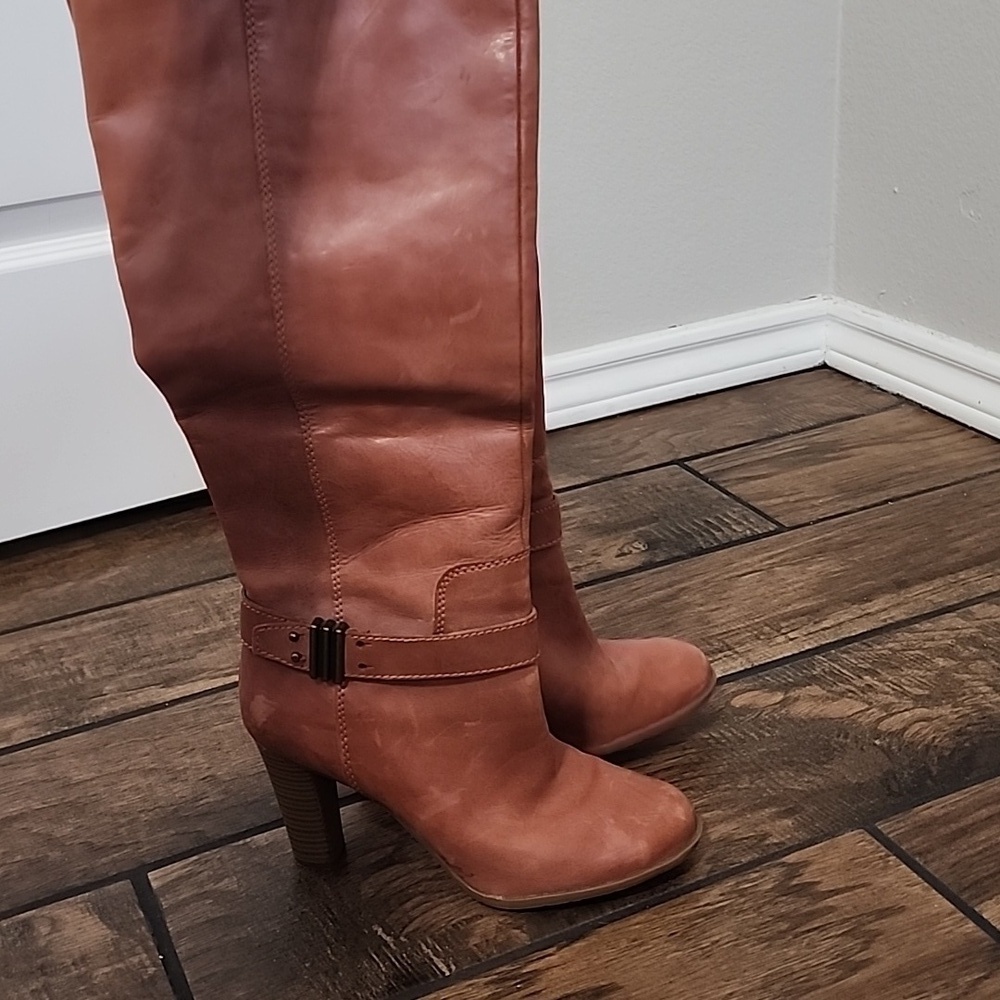 Enzo Angiolini Women’s Easumilo Brown Leather Tall Riding Boots Size 7.5​​​​​​